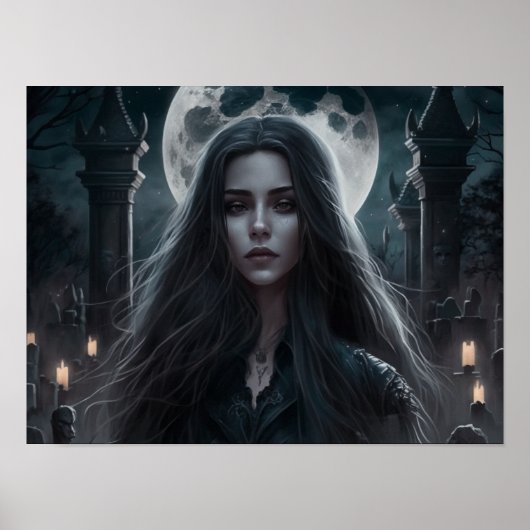 Vrouw Donkere Fantasy Gothic Art Poster (Voorkant)