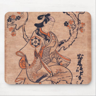 vrouw Drawing Dekishima Hanya Seated Muismat