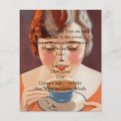  vrouw Drink thee Flyer (Achterkant)