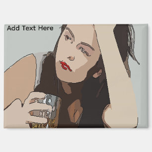 Vrouw Drink Whisky Magneet