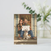 Vrouw, echtgenoot en de hond briefkaart (Staand voorkant)