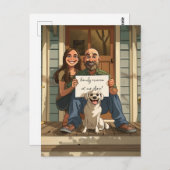 Vrouw, echtgenoot en de hond briefkaart (Voorkant / Achterkant)