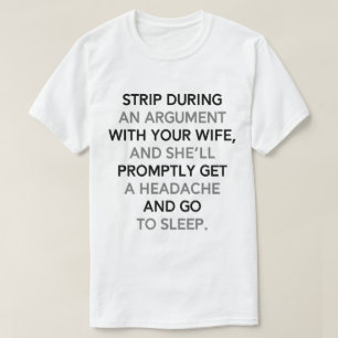 Vrouw & echtgenoot Uitkleden als een remedie voor T-shirt