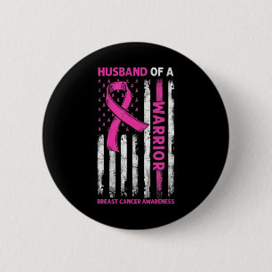 Vrouw echtgenoot van een vrouw die borstkanker ont ronde button 5,7 cm