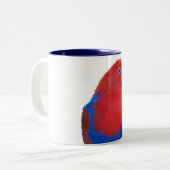 Vrouw Eclectus 11oz Tweekleurige Koffiemok (Voorkant links)