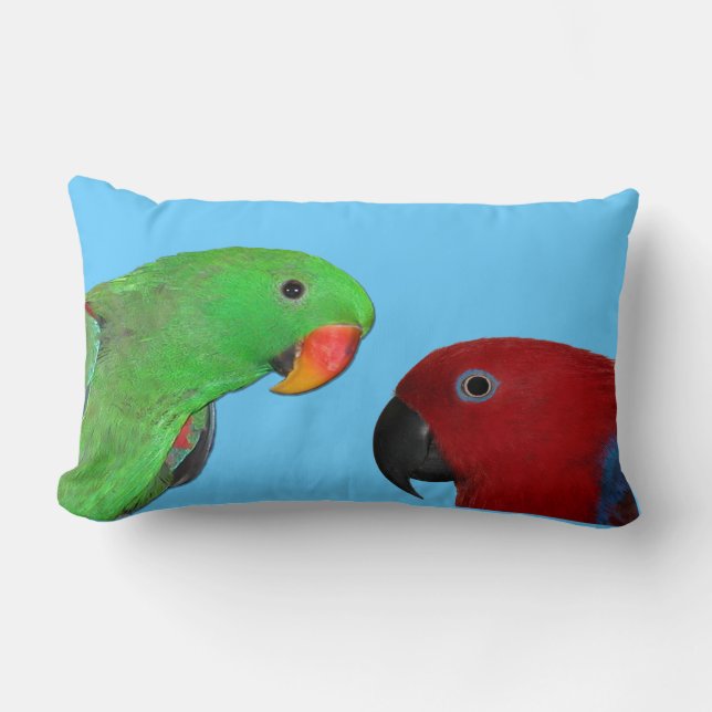 vrouw eclectus parrot kussen (Voorkant)