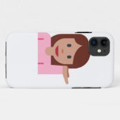 vrouw emoji Case-Mate iPhone case (Achterkant (horizontaal))