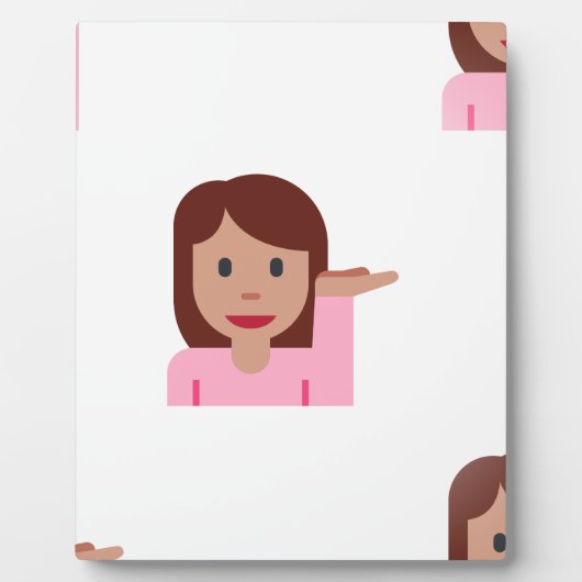 vrouw emoji fotoplaat (Voorkant)