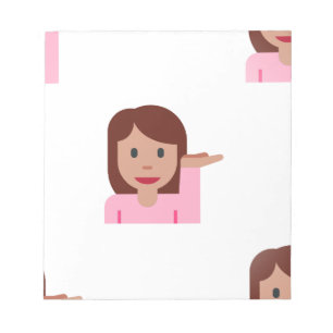vrouw emoji notitieblok