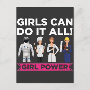 Vrouw empowerment Equality Strong Girl Power Briefkaart