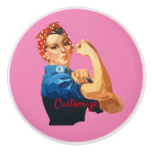 Vrouw Empowerment Thunder_Cove Keramische Knop (Voorkant)