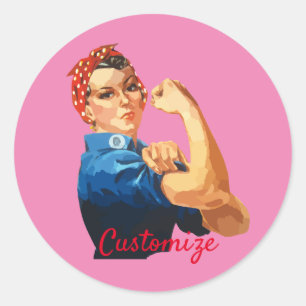 Vrouw Empowerment Thunder_Cove Ronde Sticker