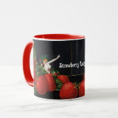 VROUW EN AARDBEIEN Art Nouveau Strawberry Lady Mok (Voorkant links)