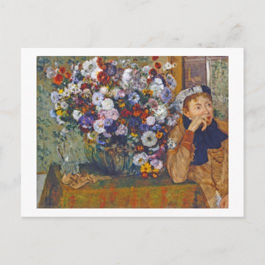 Vrouw en bloem, Edgar Degas Briefkaart (Voorkant)