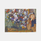 Vrouw en bloem, Edgar Degas Fleece Deken (Voorkant (Horizontaal))