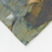 Vrouw en bloem, Edgar Degas Fleece Deken (Hoek)