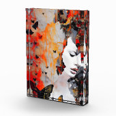 Vrouw en Butterflies Messy Painting Fotoblokken (Rechts)