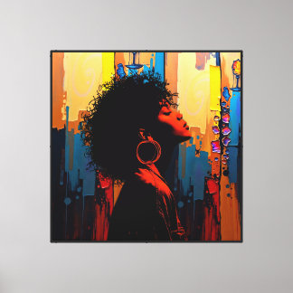 Vrouw en de droom canvas afdruk