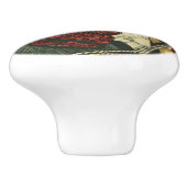 Vrouw en garen keramische knop (Zijkant)