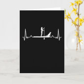 Vrouw en hond Paddleboarding hartslag Kaart (Gele Bloem)