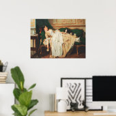 Vrouw en Hond  Portretkunst Poster (Thuiskantoor)