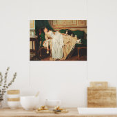 Vrouw en Hond  Portretkunst Poster (Keuken)