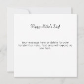 Vrouw en kind in bloementuin Moederdag Kaart (Achterkant)