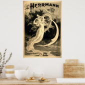vrouw en moon Magicia Herrmann Poster (Keuken)