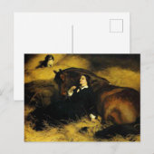 Vrouw en paarden briefkaart (Voorkant / Achterkant)