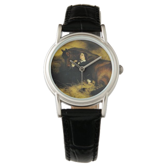 Vrouw en paarden horloge (Voorkant)