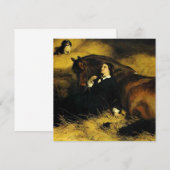 Vrouw en paarden kaart (Voorkant / Achterkant)