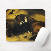 Vrouw en paarden muismat (Met muis)