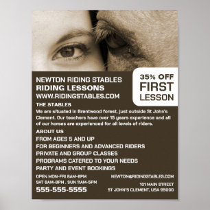 Vrouw en paarden, uitwijkinstructeur, Academie Poster