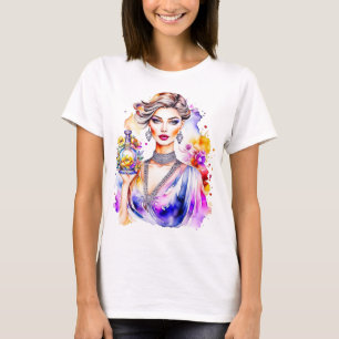 vrouw en parfumfles t-shirt