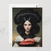  vrouw en rauw vlees briefkaart (Voorkant / Achterkant)