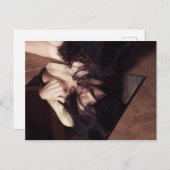 Vrouw en spiegel briefkaart (Voorkant / Achterkant)