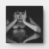 Vrouw en spiegel fotoplaat (Voorkant)