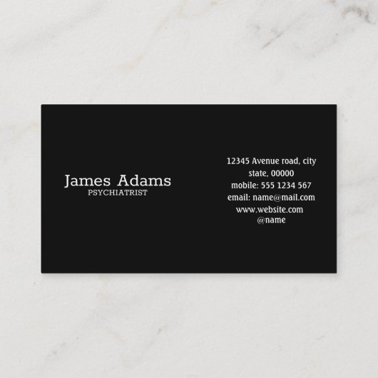 Vrouw en spiegel visitekaartje (Achterkant)