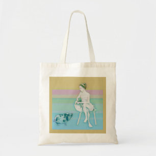 Vrouw en varken tote bag