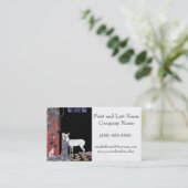 Vrouw en Witte Fawn  Magic Witch Art Visitekaartje (Staand voorkant)