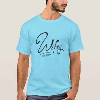 Vrouw Est. 2024 Gehuwd T-shirt