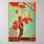 Vrouw Exotisch Schilderij Poster (Voorkant)