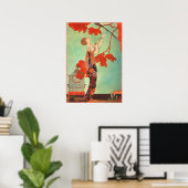 Vrouw Exotisch Schilderij Poster (Thuiskantoor)