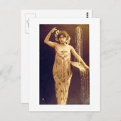 Vrouw Fantasy Fontein Briefkaart (Voorkant / Achterkant)