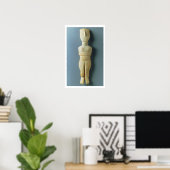 Vrouw figine, vroege Cycladic, c.2800-2300 BC (m Poster (Thuiskantoor)