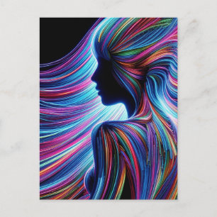 Vrouw Figuur Abstract Briefkaart