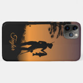 Vrouw Fisherman met naam Case-Mate iPhone Case (Achterkant (horizontaal))