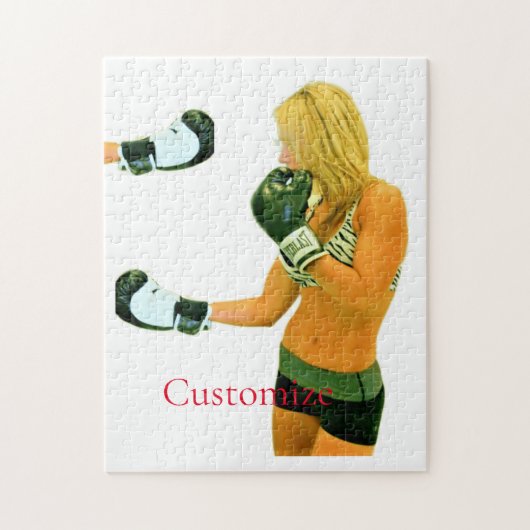 Vrouw Fitness Model boxing Thunder_Cove Legpuzzel (Verticaal)