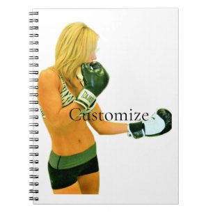 Vrouw Fitness Model boxing Thunder_Cove Notitieboek