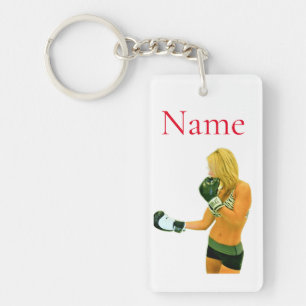 Vrouw Fitness Model boxing Thunder_Cove Sleutelhanger